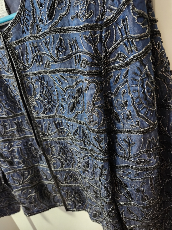 Adrianna Papell Beaded Navy Evening  Jacket - Picture 4 of 15